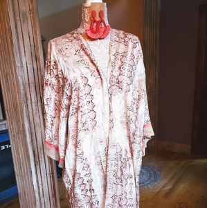 Animal Print Kimono and Matching Earrings Plunder